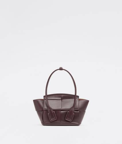 Mini intreccio leather bag with top handle and detachable strap