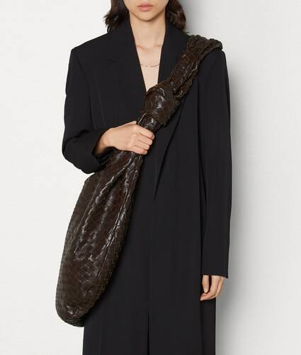 Maxi intrecciato leather shoulder bag