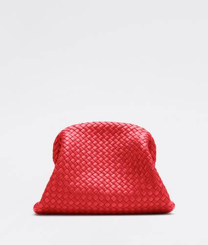 Padded intrecciato leather clutch