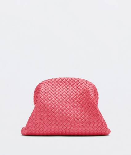 Padded intrecciato leather clutch