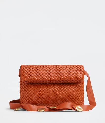 Padded intrecciato leather crossbody bag