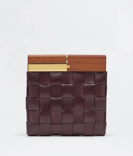 Intrecciato leather clutch