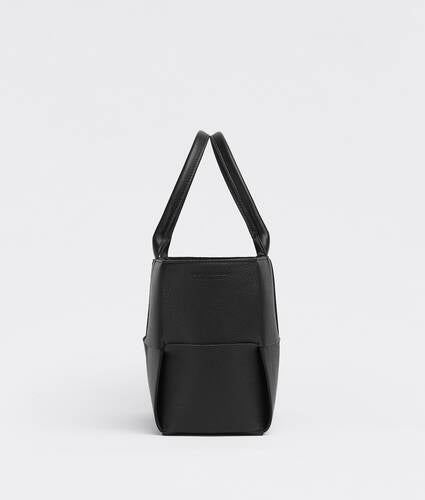 Small intreccio grained leather tote bag