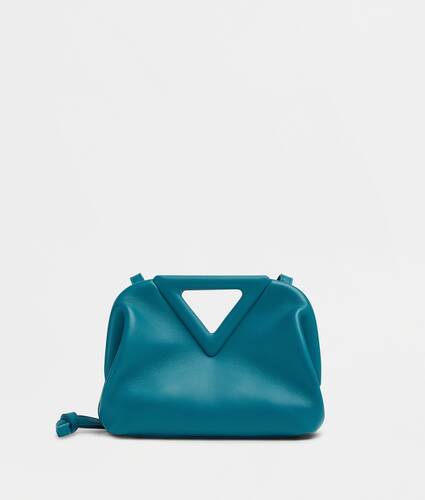 Small leather top handle bag with detachable strap