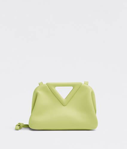 Small leather top handle bag with detachable strap