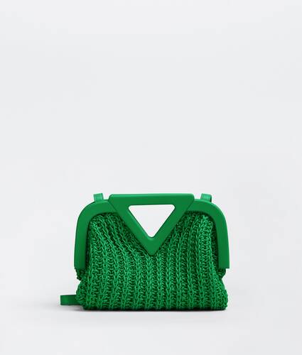 Small curly raffia top handle bag with detachable strap