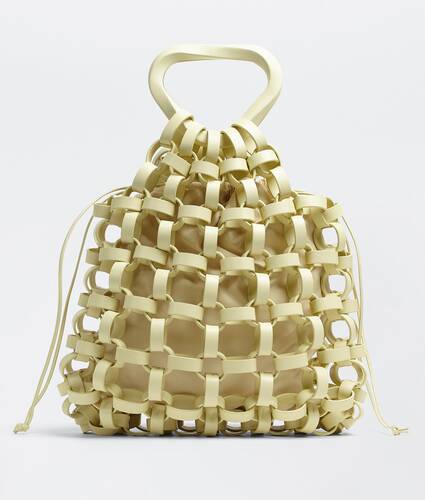 Leather chain top handle shopper bag