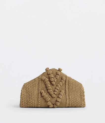 Small knitted wool top handle bag