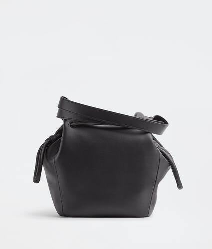 Small leather cabas bag with strap