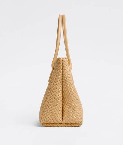 Padded intrecciato leather tote bag