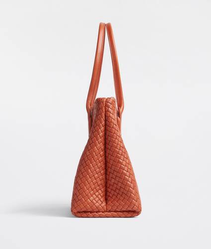 Padded intrecciato leather tote bag