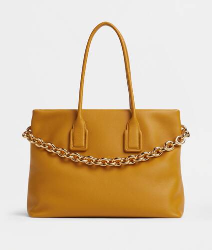 Grained leather tote bag