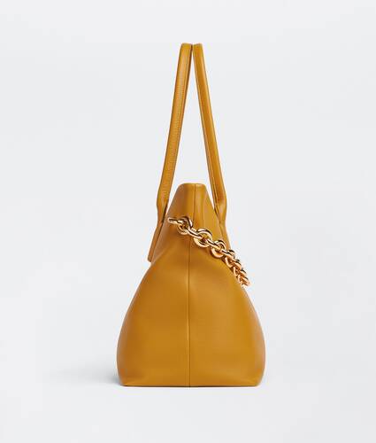 Grained leather tote bag