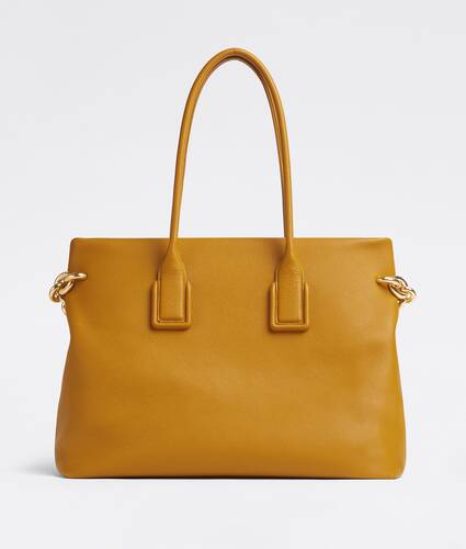 Grained leather tote bag