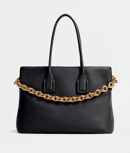 Grained leather tote bag