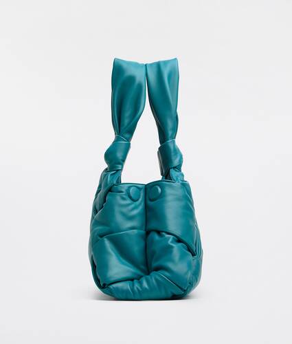 Small padded intreccio leather shoulder bag