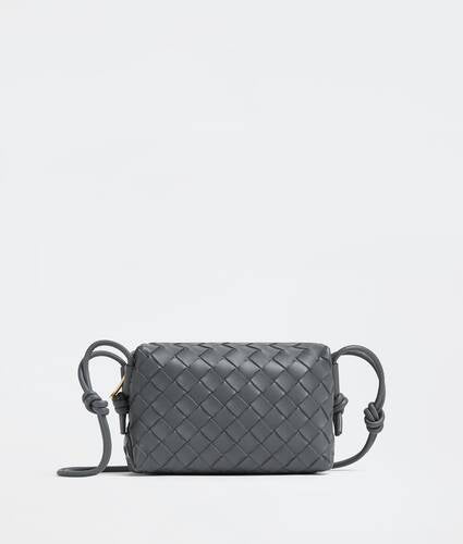 Mini intrecciato leather cross-body bag