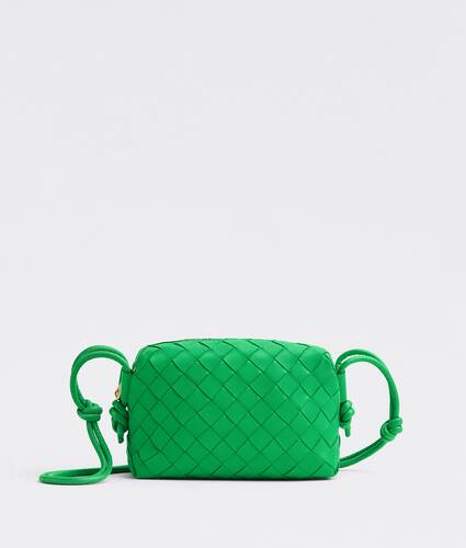 Mini intrecciato leather crossbody bag