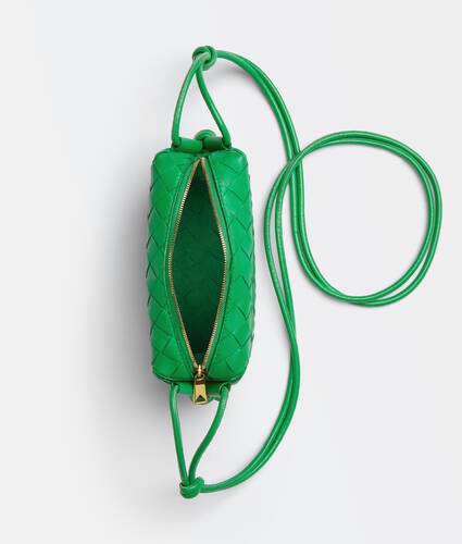 Mini intrecciato leather crossbody bag