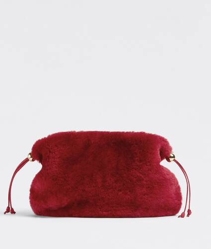 Medium shearling top handle bag