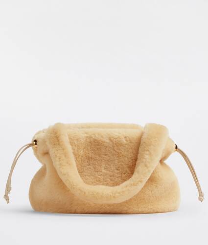 Medium shearling top handle bag