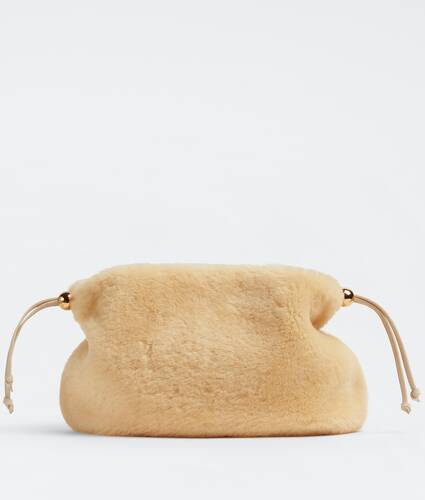 Medium shearling top handle bag