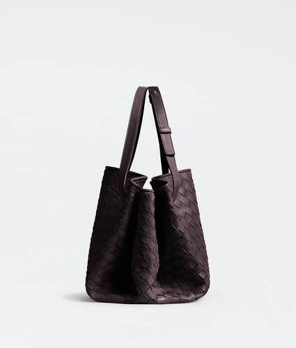 Intrecciato leather drawstring shoulder bag