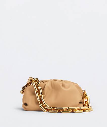 Teen leather clutch with chain