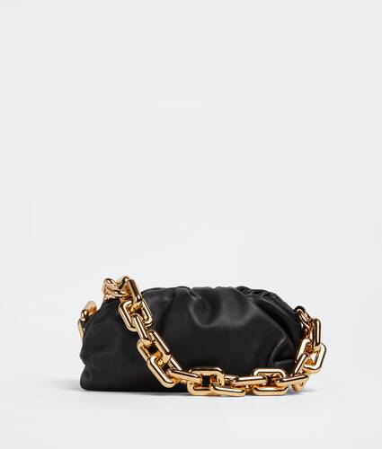 Teen leather clutch with chain