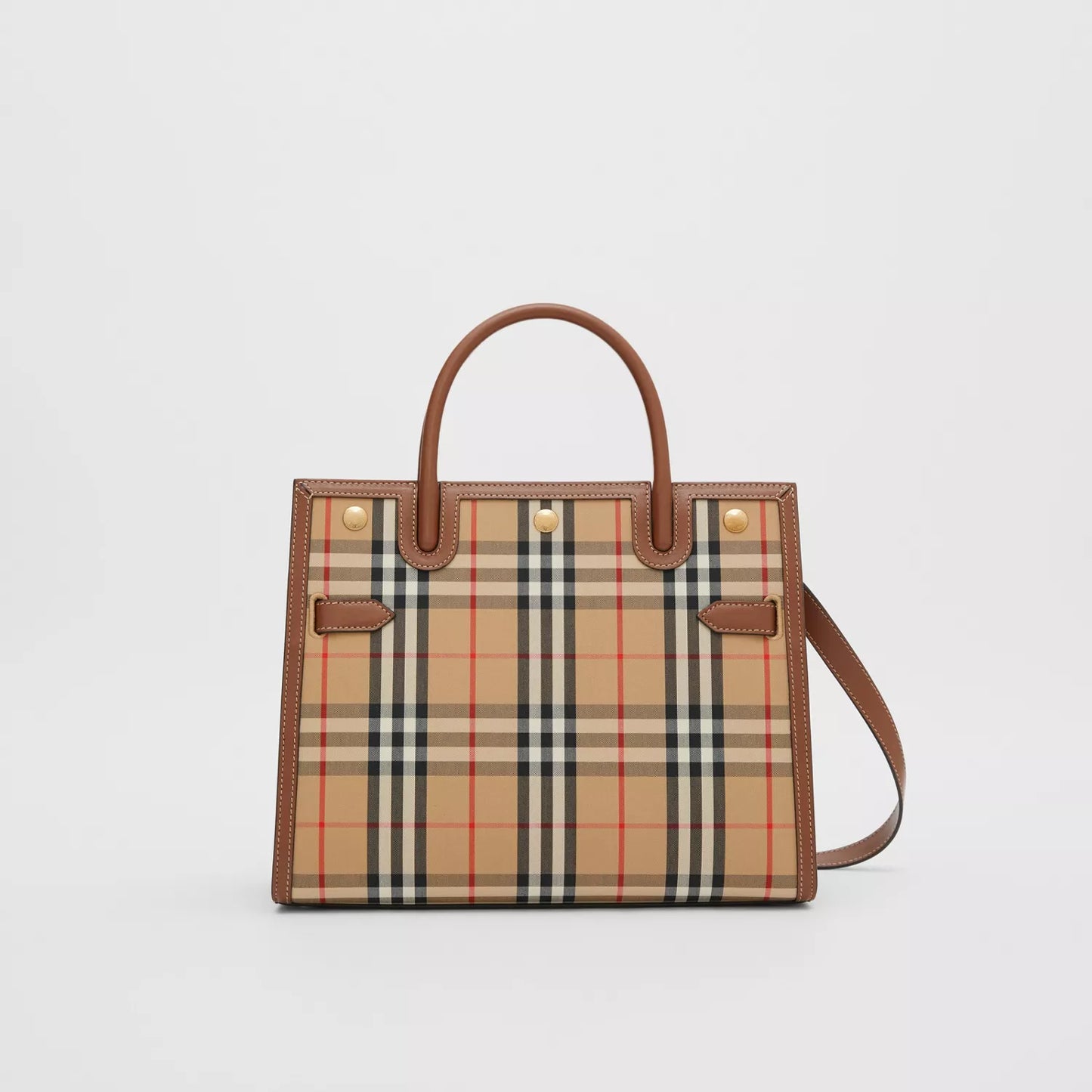 Small Vintage Check Two-handle Title Bag