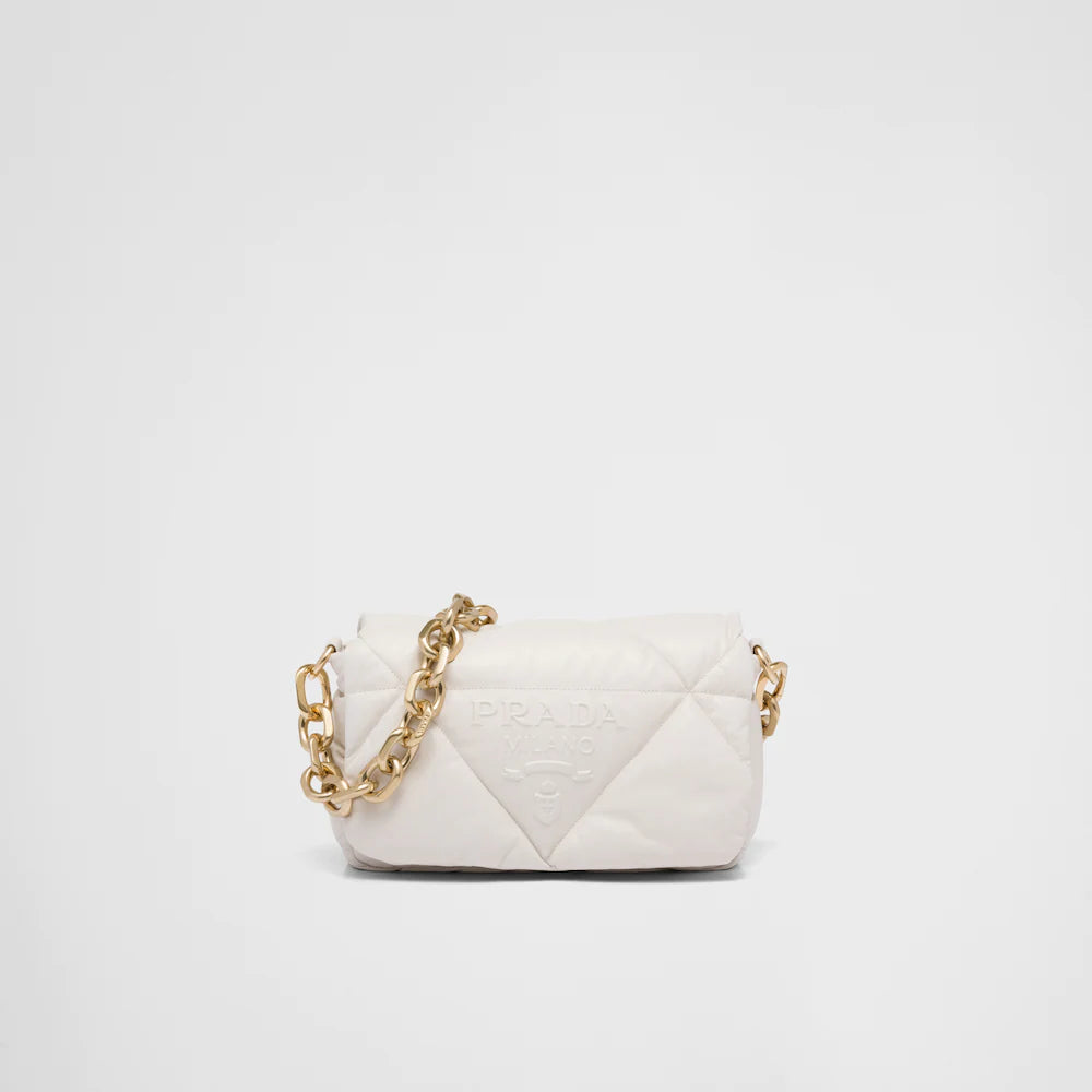 Quilted nappa leather shoulder bag