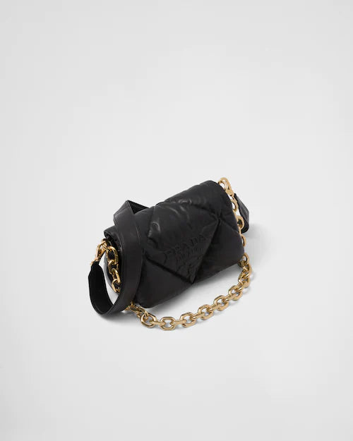 Quilted nappa leather shoulder bag