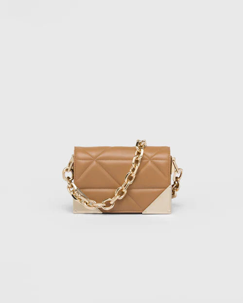 Quilted nappa leather shoulder bag