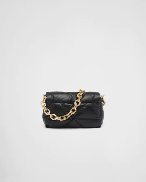 Quilted nappa leather shoulder bag