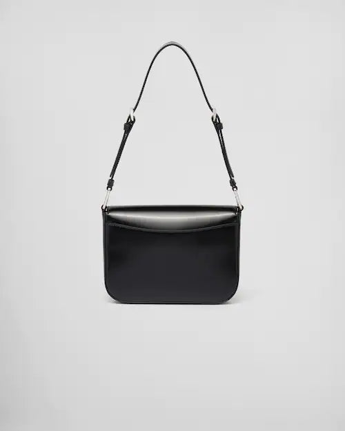 Brushed leather shoulder bag