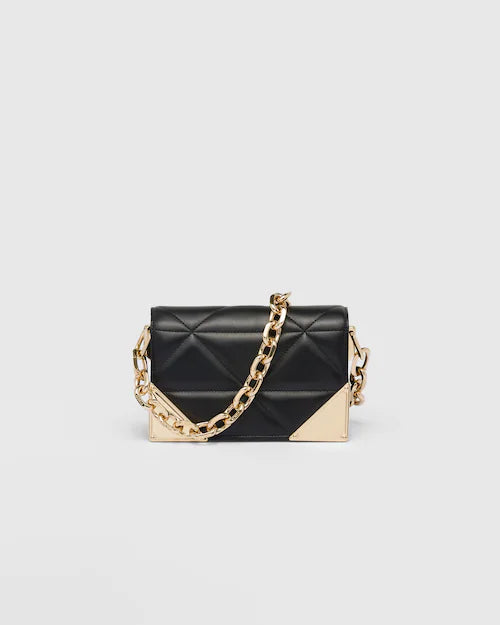 Quilted nappa leather shoulder bag