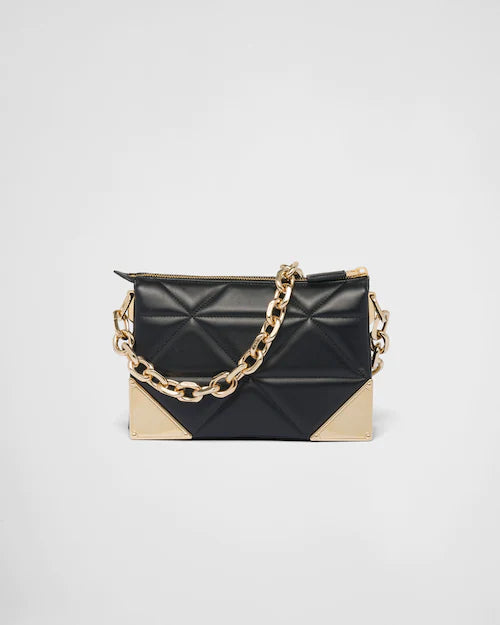 Quilted nappa leather shoulder bag