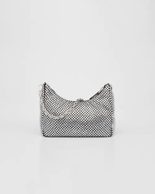 Prada Re-Edition 2005 satin bag with crystals