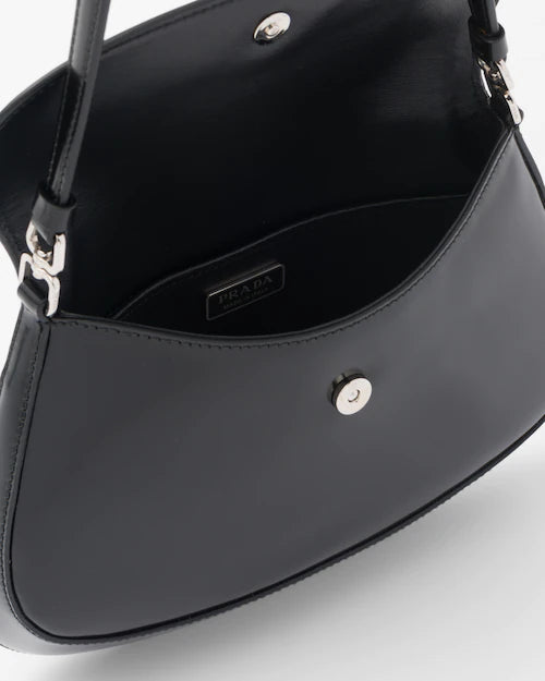 Prada Cleo brushed leather shoulder bag with flap