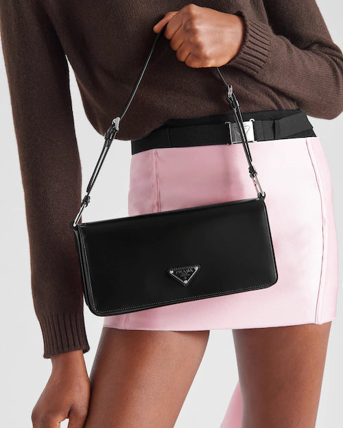 Brushed leather Prada Femme bag