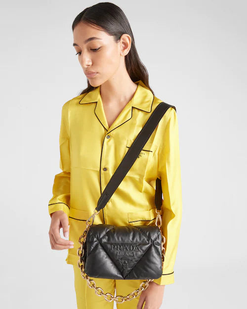 Quilted nappa leather shoulder bag