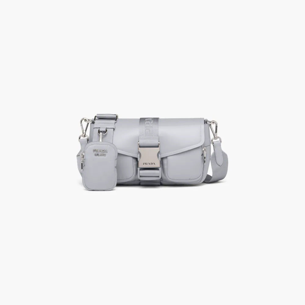 Prada Pocket nylon and brushed leather bag