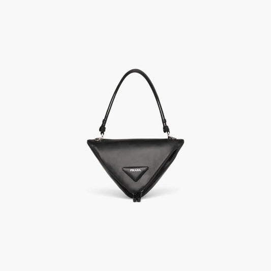 Padded nappa leather handbag