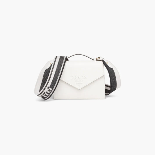 Prada Monochrome Saffiano and leather bag