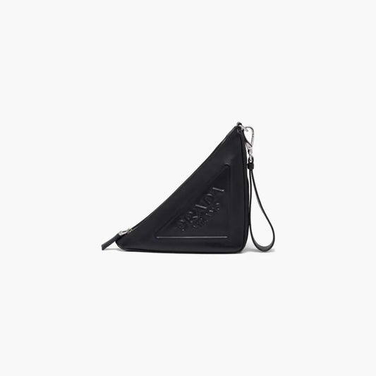 Leather Prada Triangle pouch