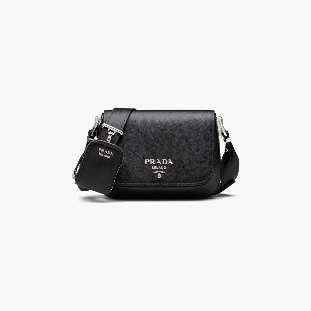 Saffiano leather shoulder bag