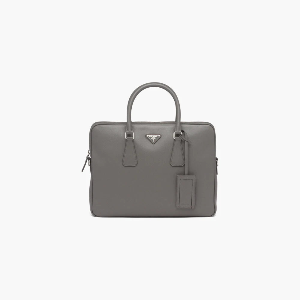 Brushed leather briefcase