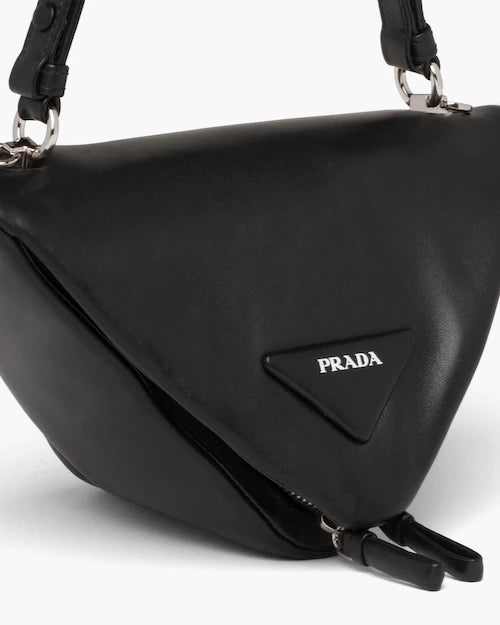 Padded nappa leather handbag