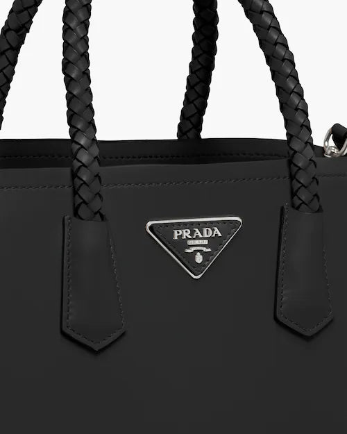 Prada Double medium leather handbag