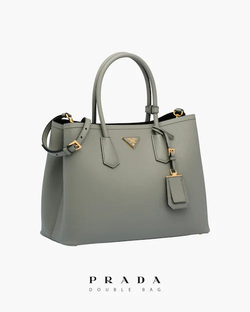 Medium Saffiano Leather Double Prada Bag